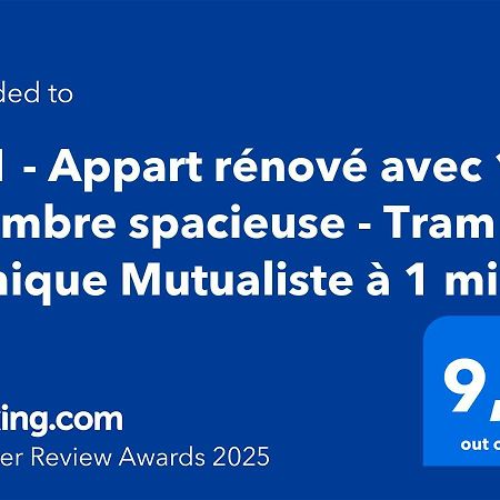 101 - Appart Renove Avec 1 Chambre Spacieuse - Tram Et Clinique Mutualiste A 1 Min Grenoble Kültér fotó